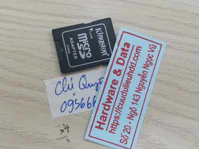 Lấy dữ liệu thẻ nhớ 8GB mất dữ liệu