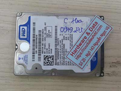 khôi phục dữ liệu ổ cứng Western 500GB ngấm nước