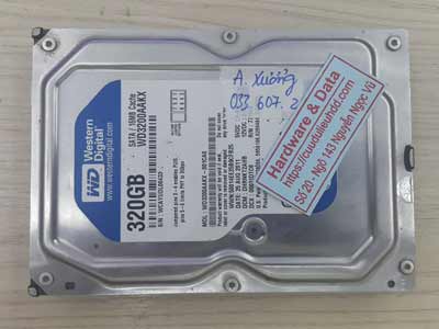 Cứu dữ liệu ổ cứng Western 320GB đầu từ lỗi