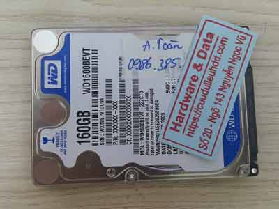 Cứu dữ liệu ổ cứng Western 160GB đầu từ lỗi