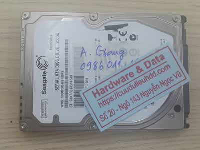 phục hồi dữ liệu ổ cứng Seagate 750GB đầu từ lỗi