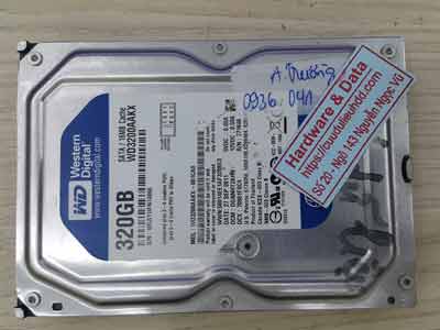 cứu dữ liệu ổ cứng Western 320GB đầu từ lỗi