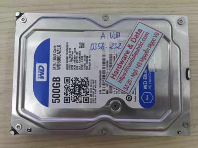 Cứu dữ liệu ổ cứng Western 500GB chết cơ