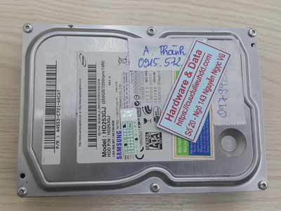 Lấy lại dữ liệu ổ cứng Samsung 250GB lỗi đầu từ
