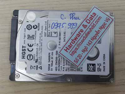 Cứu dữ liệu ổ cứng Hitachi 500GB chết cơ