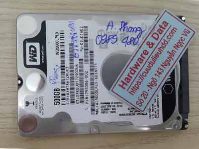 Phục hồi dữ liệu ổ cứng Western 500GB chết cơ