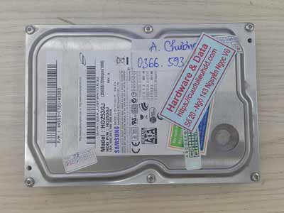 Khôi phục dữ liệu ổ cứng Samsung 250GB đầu từ lỗi