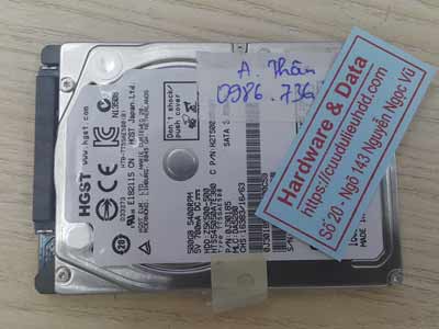 Phục hồi dữ liệu ổ cứng Hitachi 500GB hòng đầu từ