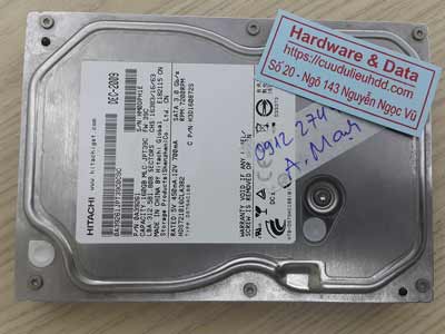 Cứu dữ liệu ổ cứng Hitachi 160GB hỏng đầu từ