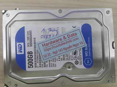 Cứu dữ liệu ổ cứng Western 500GB xóa nhầm