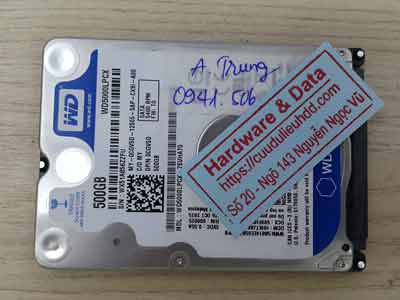 Lấy lại dữ liệu ổ cứng Western 500GB chết cơ