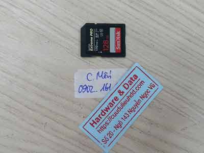 Cứu dữ liệu thẻ nhớ sandisk 128GB mất dữ liệu
