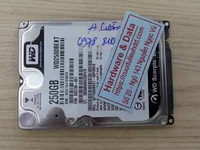Lấy lai dữ liệu ổ cứng Western 250GB đầu từ lỗi