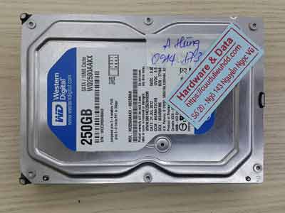 Phục hồi dữ liệu ổ cứng western 250GB lỗi đầu đọc