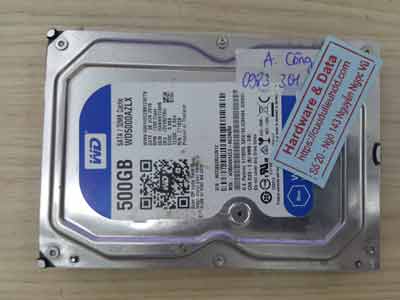 Khôi phục dữ liệu ổ cứng Western 500GB đầu từ lỗi
