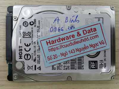 phục hồi dữ liệu Hitachi 500GB đầu đọc lỗi