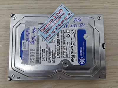 Khôi phục dữ liệu Western 250GB đầu từ hỏng