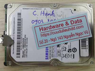 Cứu dữ liệu ổ cứng Samsung 250GB chết cơ