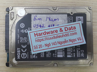 lấy lại dữ liệu ổ cứng Hitachi 1TB đầu từ lỗi