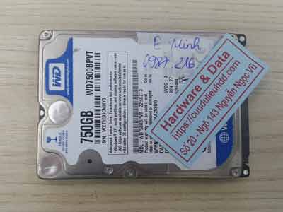 khôi phục dữ liệu ổ cứng Western 750GB hỏng đầu từ