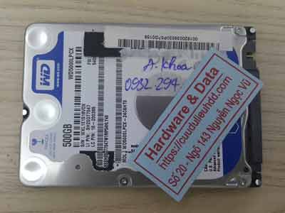 phục hồi dữ liệu ổ cứng Western 500GB đầu từ lỗi