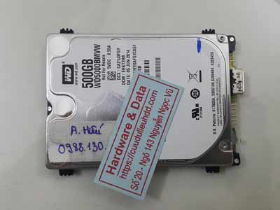 Cứu dữ liệu ổ cứng Western 500GB đầu từ lỗi
