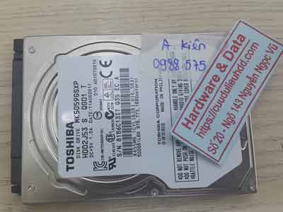 Cứu dữ liệu ổ cứngToshiba 1TB đầu từ lỗi