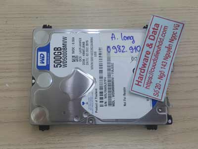 Khôi phục dữ liệu ổ cứng Western 500GB đầu từ lỗi