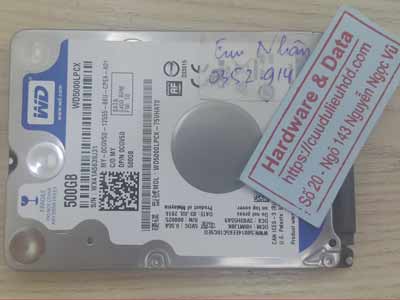 khôi phục dữ liệu ổ cứng Western 500GB chết cơ