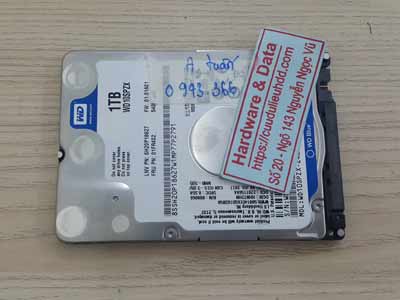 Cứu dữ liệu ổ cứng Western 1TB đầu từ lỗi