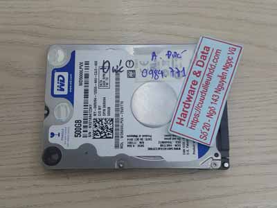 Cứu dữ liệu ổ cứng Western 500GB chết cơ