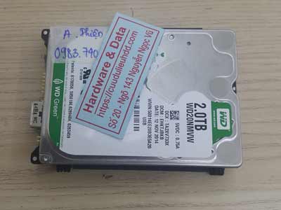 Phục hồi dữ liệu ổ cứng Western 2TB đầu từ lỗi