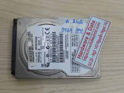 Khôi phục dữ liệu ổ cứng Toshiba 500GB