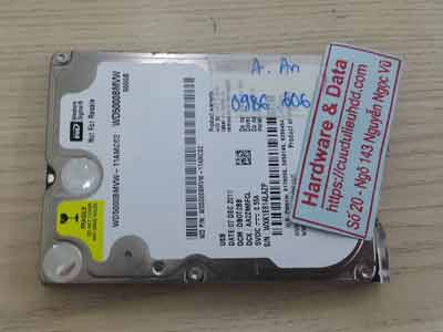 Phục hồi dữ liệu ổ cứng Western 500GB chết cơ