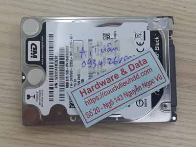 Phục hồi dữ liệu ổ cứng Western 500GB hỏng đầu từ