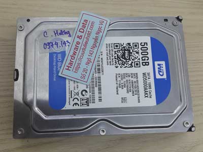 Cứu dữ liệu ổ cứng Western 500GB đầu từ lỗi