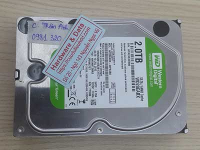 Phục hồi dữ liệu ổ cứng Western 2TB đầu từ lỗi