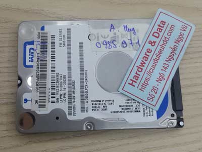 Cứu dữ liệu ổ cứng Western 500GB đầu từ lỗi