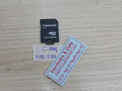 khôi phục dữ liệu thẻ nhớ transcend 64GB mất dữ liệu