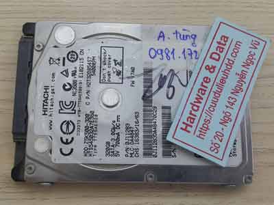 cuu du lieu o cung Hitachi 320GB đầu từ lôix