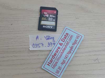 lấy lại dữ liệu thẻ nhớ 32GB mất dữ liệu