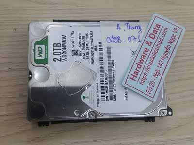 Cứu dữ liệu ổ cứng Western 2TB hỏng đầu từ