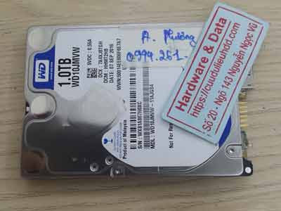 Cứu dữ liệu ổ cứng Western 1TB đánh rơi