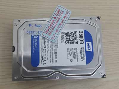 Cứu dữ liệu ổ cứng Western 250GB chết cơ