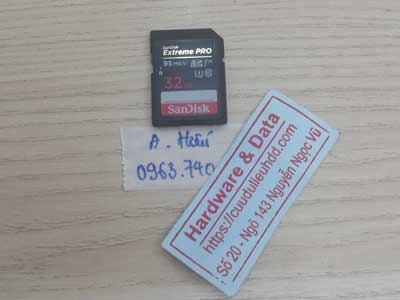 Cứu dữ liệu thẻ nhớ 32GB mất dữ liệu virus