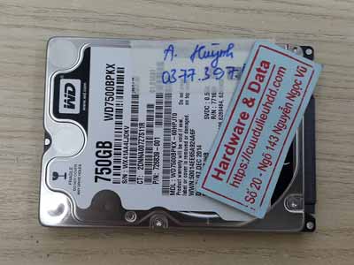 Phục hồi dữ liệu ổ cứng Western 750GB mất dữ liệu