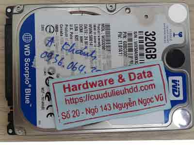 Cứu dữ liệu ổ cứng Western 320GB chết cơ