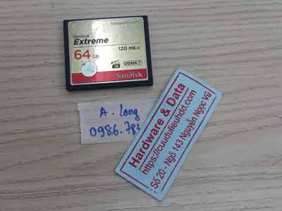 cứu dữ liệu sandisk 64GB mất dữ liệu
