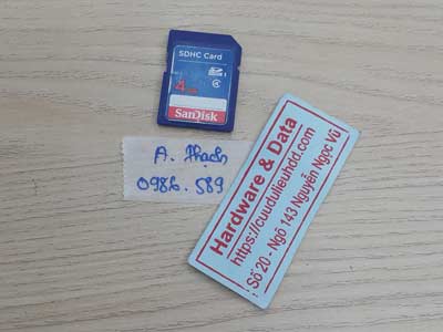 khôi phục dữ liệu thẻ nhớ 8GB mất dữ liệu