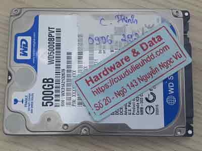 lấy lại dữ liệu ổ cứng Western 500GB chết cơ
